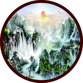 花开富贵 三联画 家居画 装饰