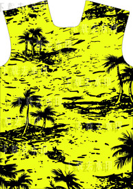 椰树背景 手绘 印花 男装