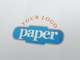 纸质纹理LOGO样机