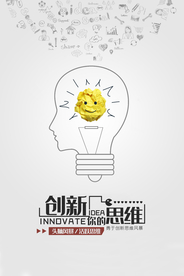 创新思维企业文化标语海报素材