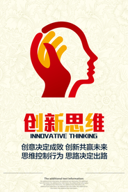 创新思维企业文化标语海报素材