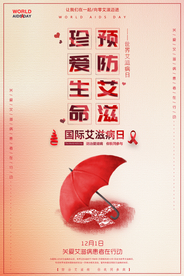 世界艾滋病日公益宣传海报