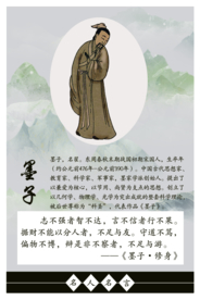 墨子校园文化人物复古海报素材