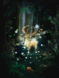 梦觉创意小清新动物合成海报设计