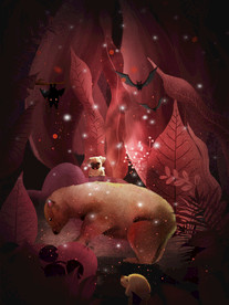 梦觉创意小清新动物合成海报设计