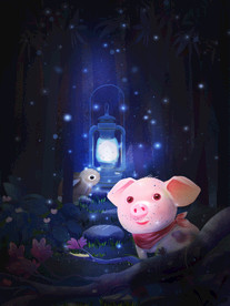 梦觉创意小清新动物合成海报设计