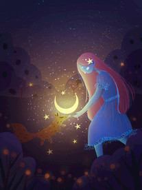 梦觉创意小清新动物合成海报设