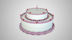 c4d生日蛋糕动画工程