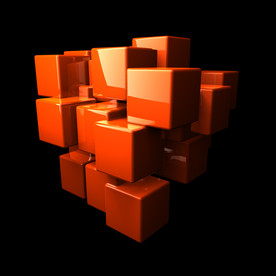 C4D 模型 魔方密室方块