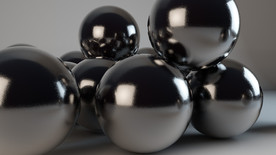 C4D 模型不锈钢小弹珠