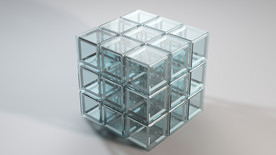 C4D 模型反光立方水晶