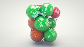 C4D 模型收缩包装球