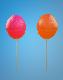 C4D 模型 水果味棒棒糖
