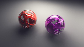 C4D 模型 弹珠 玻璃球