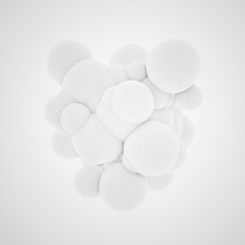 C4D 模型白色球体结构