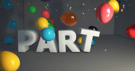 C4D 模型 飞撞的气球排队