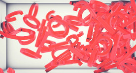 C4D 模型 飞撞的数字