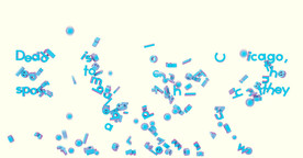 C4D 模型 相互碰撞的字母