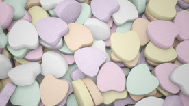 C4D模型 爱心糖果口香糖奶片