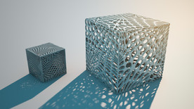 C4D模型 立方体 鸟巢 网格