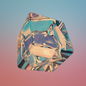 C4D模型 冰块宝石玻璃珠方块