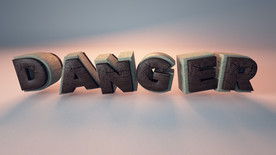 C4D模型 木头字体背光场景