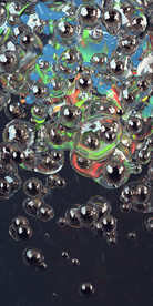 C4D模型彩虹水珠水滴水花玻璃