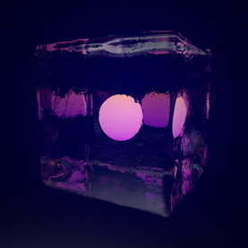 C4D 宝石方块玻璃反射灯光