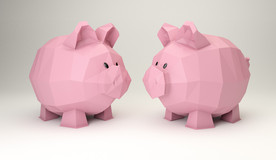 C4D 模型低聚猪模型玩具卡通