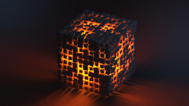 C4D 模型橙色立方体