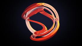 C4D 模抽象圆形苹果皮对称