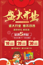 盛大开业海报