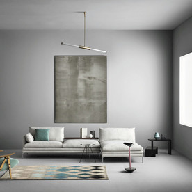 现代北欧客厅设计灰色墙面