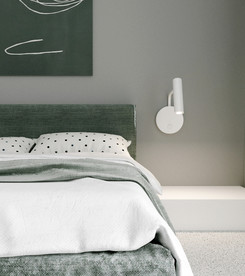 浅绿灰卧室局部