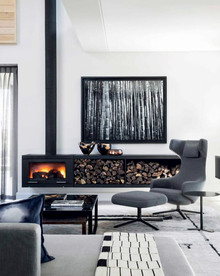 现代壁炉设计的北欧客厅