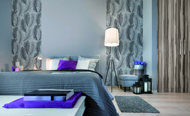 墙纸 羽毛 卧室方案