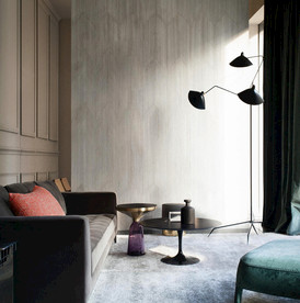 高背景现代北欧客厅