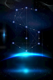 宇宙星空地球蓝色科技背景