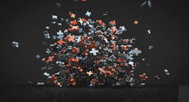 C4D 模型动画爆炸的加号