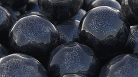 C4D 模型黑色石头小圆点