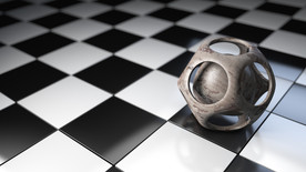 C4D 模型地砖上的大理石摆件