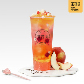 粉粉密桃鲜果茶