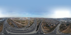 大连后盐立交桥航拍全景图