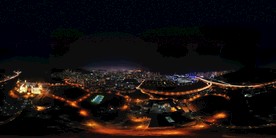 大连东软河口园区夜景航拍全景图