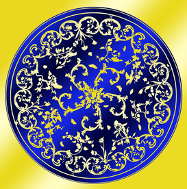 绿植草本剪影烫金渐变