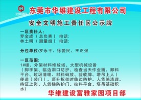 施工责任区公示牌