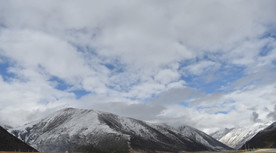 延时雪山风景