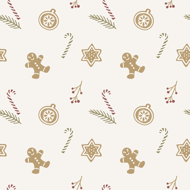 圣诞雪人矢量背景无缝