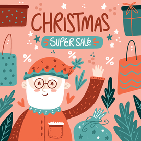 圣诞快乐圣诞老人元素圣诞矢背景