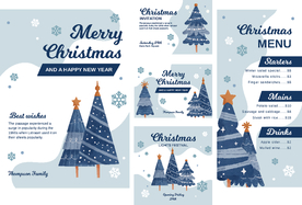 圣诞矢量海报设计圣诞菜单